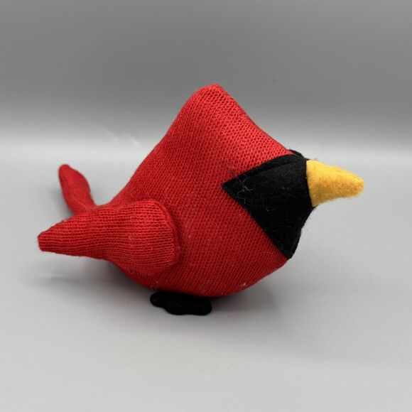 Vtg Cardinal Bird 10" Plush Stuffed Animal Knit Weighted Base Hobby Lobby READ - Picture 2 of 9